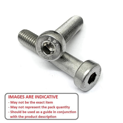 1053001 | SC040M-012-LH-SK-S6L (PK-2) --- Low Head Socket Screws - M4x0.7 12x7 mm 316L Stainless - Stainless Steel 316L Screw
