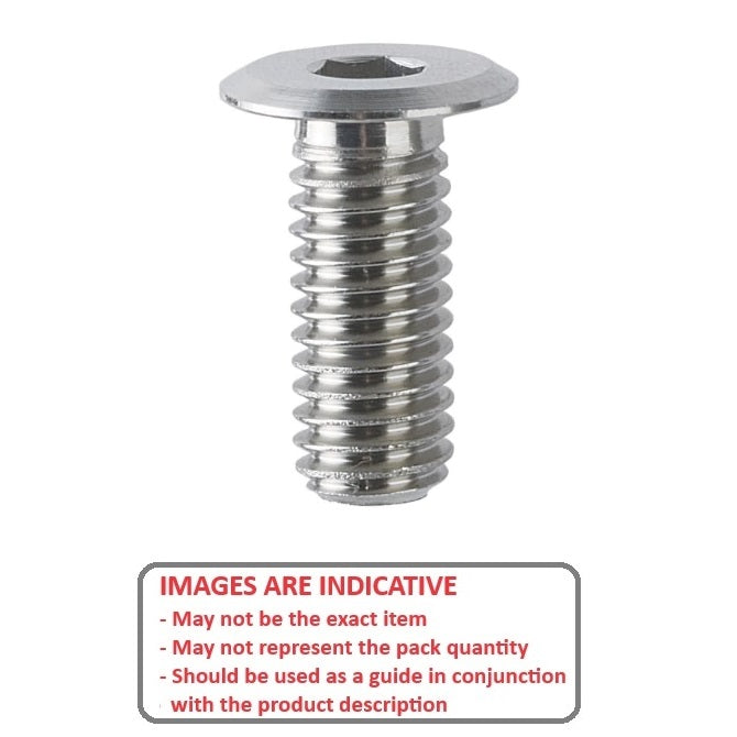 1066557 | SC060M-012-ULH-SKT-CZ (PK-10) --- Ultra Low Head Screws - M6 - 6x1mm - 12 mm - Alloy Steel - Trivalent Chromate Socket Screw