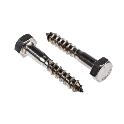 1100085 | SCT1200-150-CO-S6 (PK-25) --- Coach Screws - Approx Diameter M12 - 150 mm - Stainless Steel 316 Similar to A4, 18-10 Screw