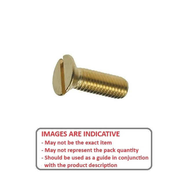 1048866 | SK032W-006-SL-BR (50 Pcs) --- Countersunk Screws - 1/8-40 BSW (3.175mm) x 6.35 mm