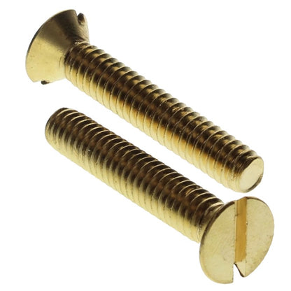 1037191 | SK014M-006-SL-BR (PK-10) --- Countersunk Screws - M1.4 - 1.4x0.3mm - 6 mm - Brass Slotted Screw