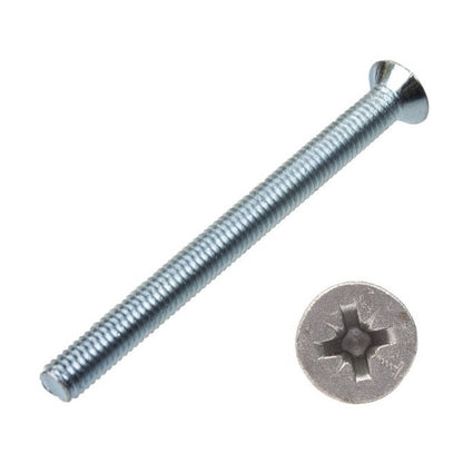 Countersunk Screws - M4 - 4x0.7mm - 20 mm - Zinc Plated Steel Pozidrive