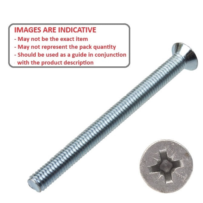 1070406 | SK060M-075-PZ-CZ (50 Pcs) --- Countersunk Screws - M6 (6x1mm) x 75 mm