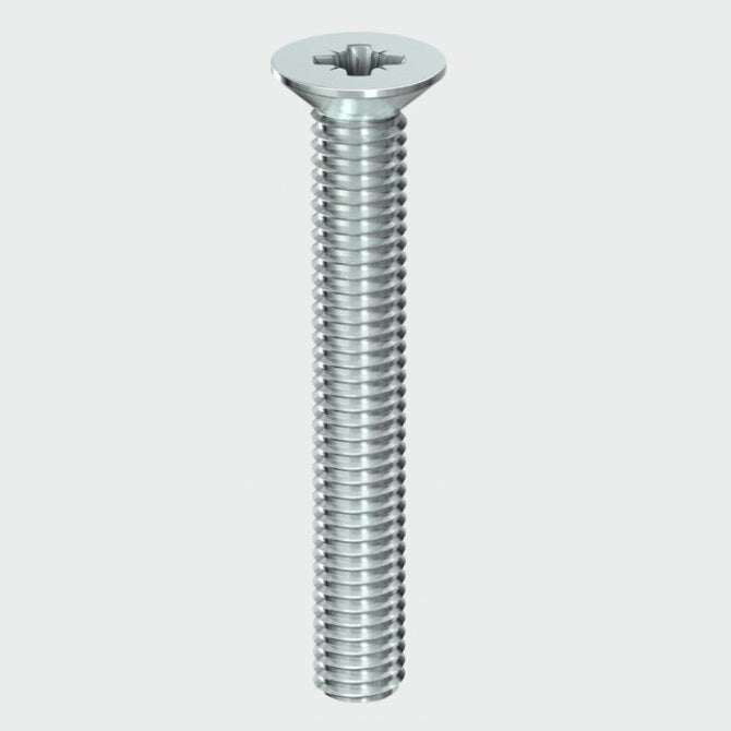 1053741 | SK040M-020-PZ-CZ (PK-10) --- Countersunk Screws - M4 - 4x0.7mm - 20 mm - Zinc Plated Steel Pozidrive Screw