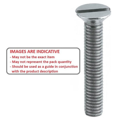 1051115 | SK039W-032-SL-CZ (PK-10) --- Countersunk Screws - 5/32-32 BSW - 3.969mm - 31.8 mm - Zinc Plated Steel Slotted Screw