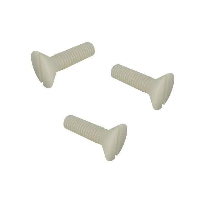 1043028 | SK028C-005-SL-N (PK-10) --- Countersunk Screws - 4-40 UNC - 2.85mm - 4.8 mm - Nylon - Zytel 101 - Slotted Screw