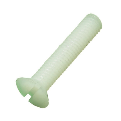 1043109 | SK028C-010-SL-N (PK-10) --- Countersunk Screws - 4-40 UNC - 2.85mm - 9.5 mm - Nylon - Zytel 101 - Slotted Screw