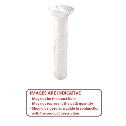 1050259 | SK035C-032-SL-N (PK-50) --- Countersunk Screws - 6-32 UNC - 3.5mm - 31.8 mm - Nylon Slotted Screw