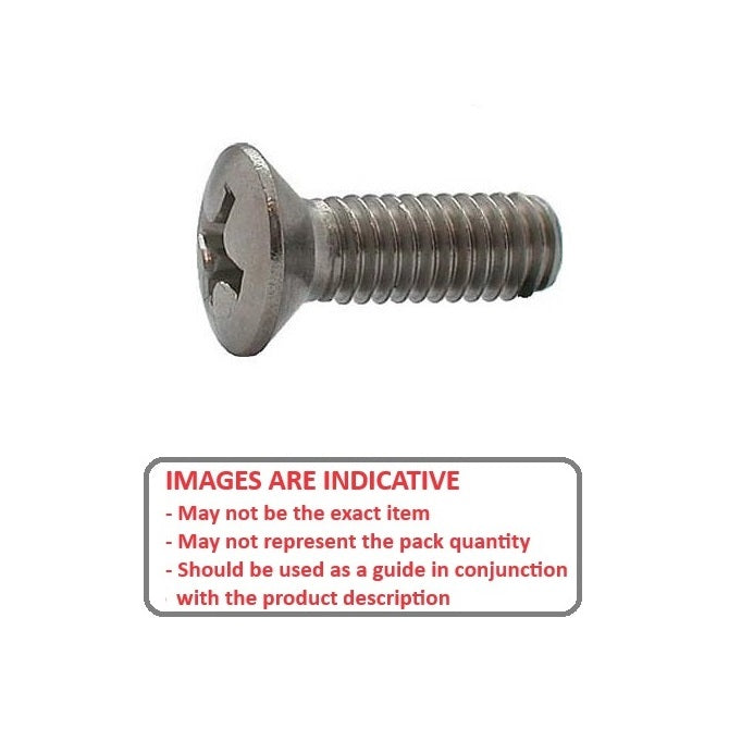 1045007 | SK030M-008-O-PH-S4 (PK-20) --- Countersunk Screws - M3 - 3x0.5mm - 8 mm - 304 Stainless Oval Top Screw