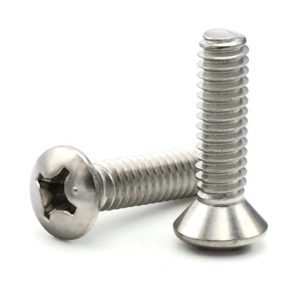 1067514 | SK060M-020-O-PH-S4 (PK-10) --- Countersunk Screws - M6 - 6x1mm - 20 mm - 304 Stainless Oval Top Screw
