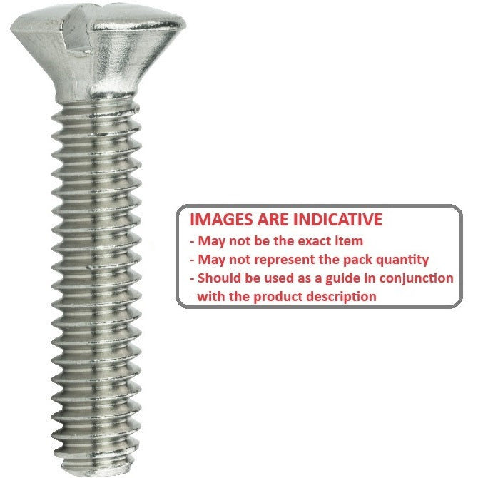 1087234 | SK080M-020-O-SL-S4 (Pack of 25)  --- Countersunk Screws - M8 - 8x1.25mm - 20 mm - 304 Stainless Oval Top Screw