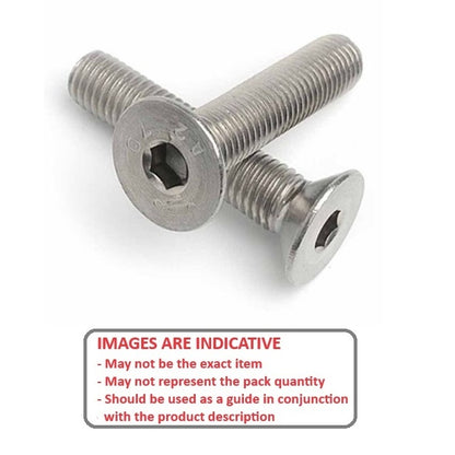 1042213 | SK025M-010-SK-S4 (PK-20) --- Countersunk Screws - M2.5 - 2.5x0.45mm - 10 mm - 304 Stainless Socket Screw