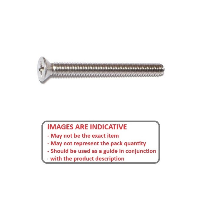 1039780 | SK020M-016-PH-S6 (PK-10) --- Countersunk Screws - M2 - 2x0.4mm - 16 mm - 316 Stainless Phillips Screw