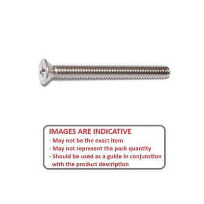 1082533 | SK080M-050-PH-S4 (PK-5) --- Countersunk Screws - M8 - 8x1.25mm - 50 mm - 304 Stainless Phillips Screw