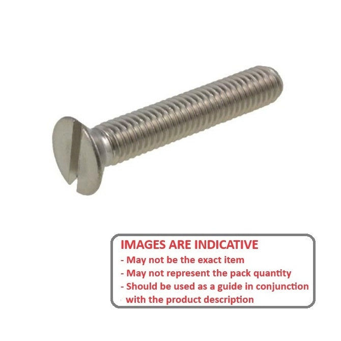 1043154 | SK028C-016-SL-S4 (PK-22) --- Countersunk Screws - 4-40 UNC - 2.85mm - 15.9 mm - 304 Stainless Slotted Screw