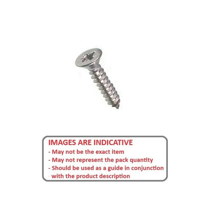 1055577 | SKT0417-016-PH-S4 (PK-10) --- Self Tapping Screws - 4.17x15.9 mm - 8 Countersunk - Stainless Steel 304 Similar to A2, 18-8 HRB80 Screw