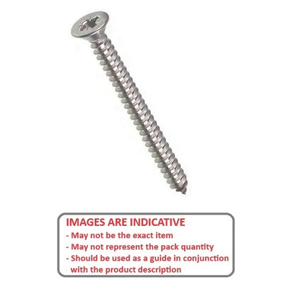 1074240 | SKT0635-051-PH-S4 (PK-5) --- Self Tapping Screws - 6.35x50.8 mm - 14 Countersunk - Stainless Steel 304 Similar to A2, 18-8 HRB80 Screw