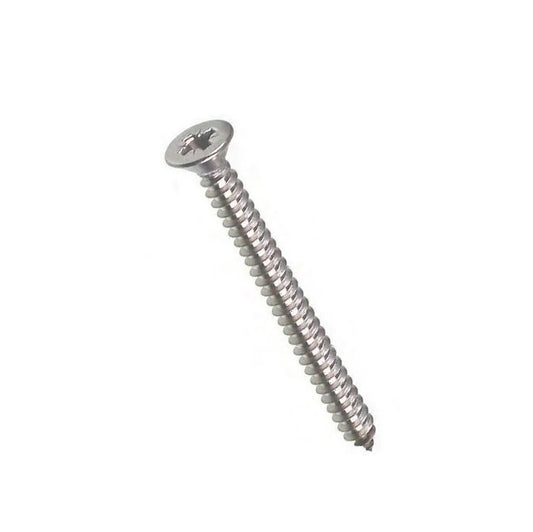 Self Tapping Screws - 6.35x38.1 mm - 14  Countersunk - Stainless Steel 304 Similar to A2, 18-8 HRB80