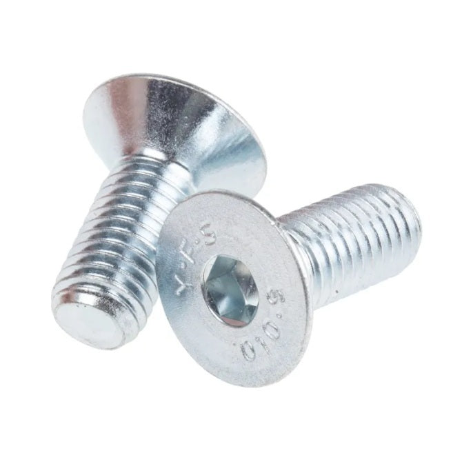 1087590 | SK095F-016-SK-CZ (PK-100) --- Countersunk Screws - 3/8-24 UNF - 9.53mm - 15.9 mm - Zinc Plated Steel Socket Screw