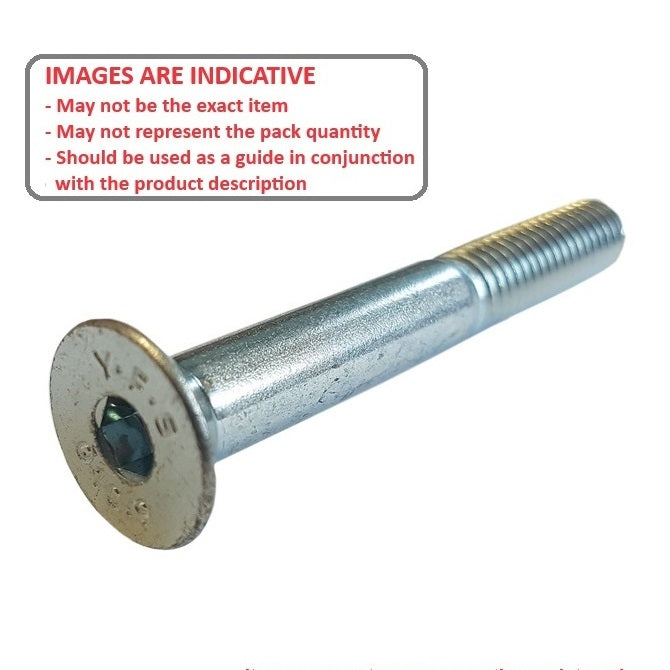 1063118 | SK050M-035-SK-CZ (PK-50) --- Countersunk Screws - M5 - 5x0.8mm - 35 mm - Zinc Plated Steel Socket Screw
