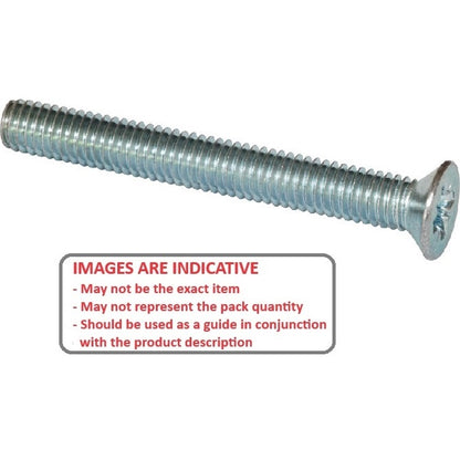 1053887 | SK040M-025-PH-CZ (PK-50) --- Countersunk Screws - M4 - 4x0.7mm - 25 mm - Zinc Plated Steel Phillips Screw