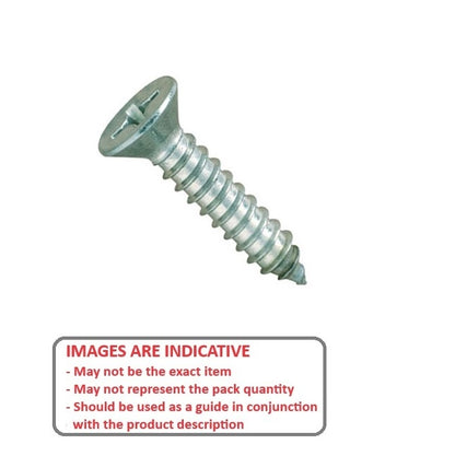 1049489 | SKT0350-010-PH-CZ (PK-100) --- Self Tapping Screws - 3.5x9.5 mm - 6 Countersunk - Zinc Plated Steel Screw