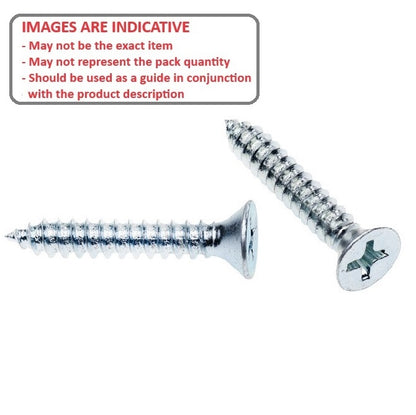1048993 | SKT0318-019-PH-CZ (PK-100) --- Self Tapping Screws - 3.18x19.1 mm - 5 Countersunk - Zinc Plated Steel Screw