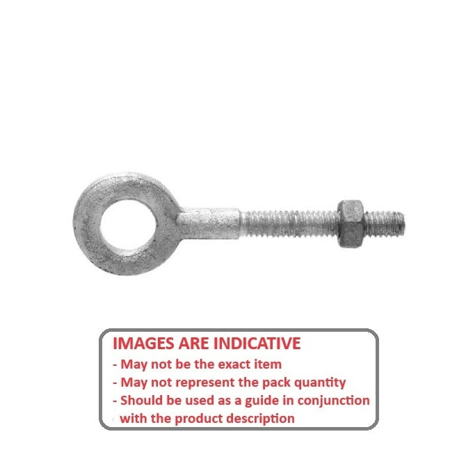 1087370 | CHE-11RS (Each) --- Partial Threaded Shank Eye Bolts - 3/8-16 UNC - 9.53mm - 63.5x19.05 mm Plain