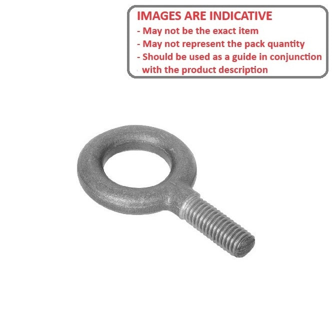 1136590 | FP-10RS (Each) --- Threaded Shank Eye Bolts - 1-8 UNC - 25.4mm - 63.5x46.038 mm Plain