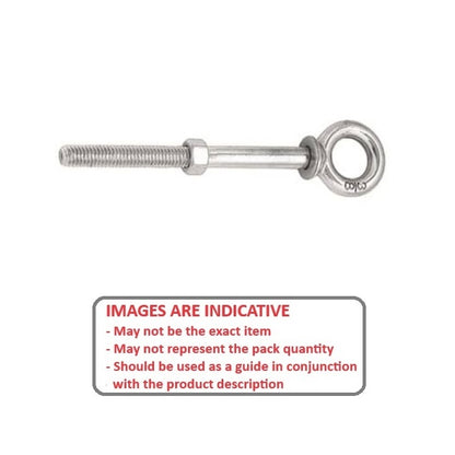 1073400 | CHE-109RS (Each) --- Partial Threaded Shank Eye Bolts - 1/4-20 UNC - 6.35mm - 50.8x12.7 mm Shouldered