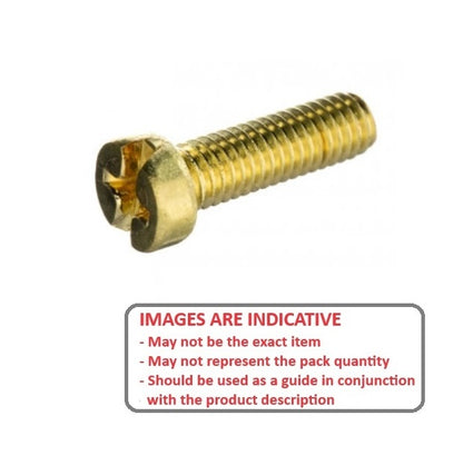 1044668 | SC030M-006-F-PH-BR (PK-20) --- Fillister Head Screws - M3 - 3x0.5mm - 6 mm - Brass Phillips Screw