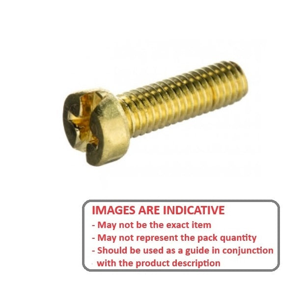 1045336 | SC030M-010-F-PH-BR (PK-10) --- Fillister Head Screws - M3 - 3x0.5mm - 10 mm - Brass Phillips Screw