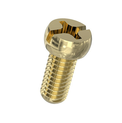 1045471 | SC030M-012-F-PH-BR (PK-10) --- Fillister Head Screws - M3 - 3x0.5mm - 12 mm - Brass Phillips Screw