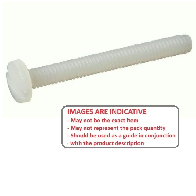 1043079 | SC028C-007-F-SL-N (PK-50) --- Fillister Head Screws - 4-40 UNC - 2.85mm - 7.9 mm - Nylon - Zytel 101 - Slotted Screw