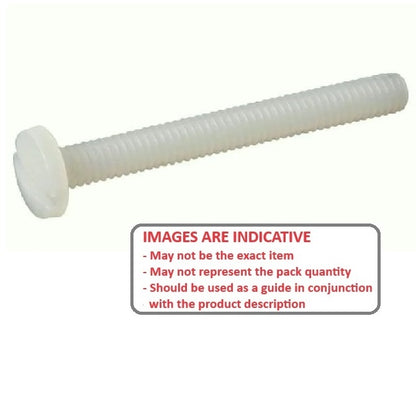 1043079 | SC028C-007-F-SL-N (PK-50) --- Fillister Head Screws - 4-40 UNC - 2.85mm - 7.9 mm - Nylon - Zytel 101 - Slotted Screw