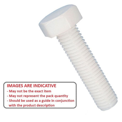 1055377 | SC042C-032-H-SL-N (PK-12) --- Hex Head Screws - 8-32 UNC - 4.17mm - 31.8 mm - Nylon - Zytel 101 - Slotted Screw