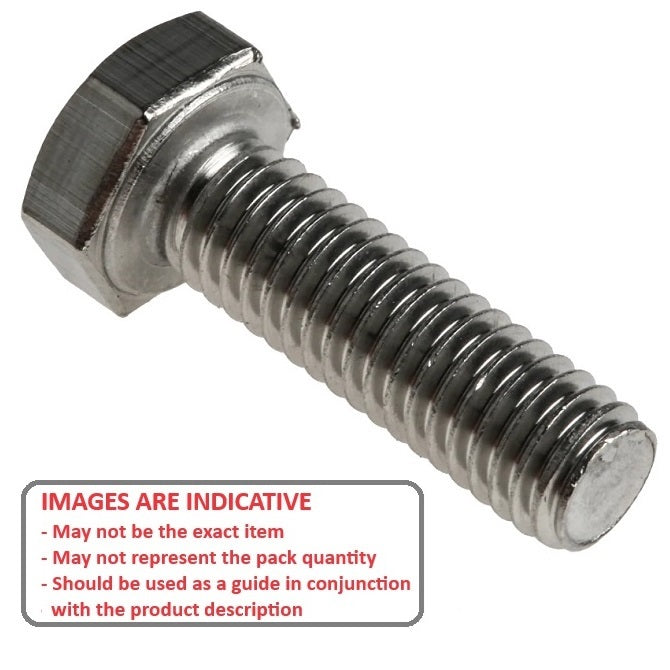 1045001 | SC030M-008-H-S4 (PK-50) --- Hex Head Screws - M3 - 3x0.5mm - 8 mm - 304 Stainless 304 Stainless Screw