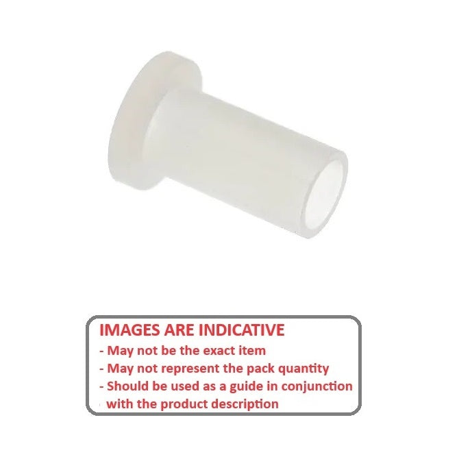 1043402 | SI-028-127 (PK-50) --- Screw Insulators - 4 UNC/UNF - 2.85mm - 12.7x2.921 mm - Nylon Zytel 101 Insulator