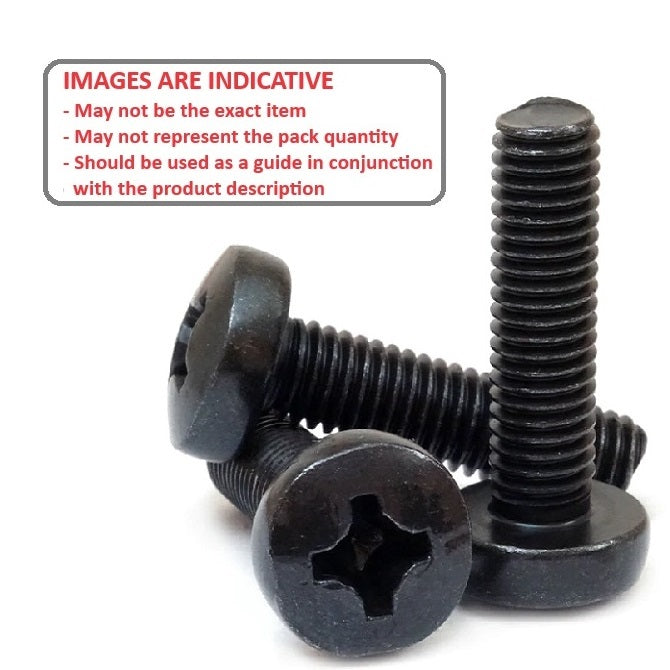1043001 | SC028C-003-P-PH-C (PK-50) --- Pan Head Screws - 4-40 UNC - 2.85mm - 3.2 mm - Black Oxide Steel Phillips Screw