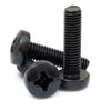 Pan Head Screws - 4-40 UNC - 2.85mm - 12.7 mm - Black Oxide Steel Phillips