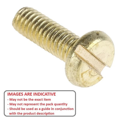 1045708 | SC030M-016-P-SL-BR (PK-20) --- Pan Head Screws - M3 - 3x0.5mm - 16 mm - Brass Slotted Screw