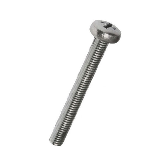 Pan Head Screws - M8 - 8x1.25mm - 50 mm - 304 Stainless Phillips