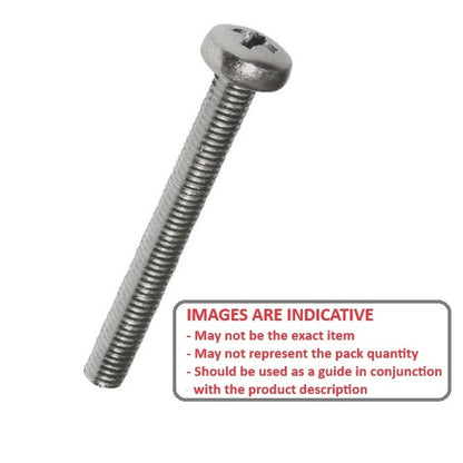 1063275 | SC050M-040-P-PH-S6 (PK-10) --- Pan Head Screws - M5 - 5x0.8mm - 40 mm - 316 Stainless Phillips Screw