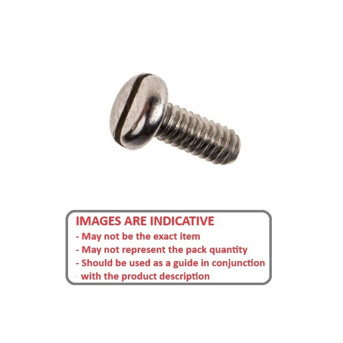 1044638 | SC030M-006-P-SL-S3 (PK-10) --- Pan Head Screws - M3 - 3x0.5mm - 6 mm - 303 Stainless Slotted Screw