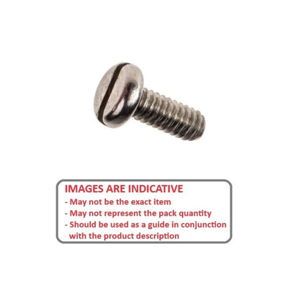 1044638 | SC030M-006-P-SL-S3 (PK-10) --- Pan Head Screws - M3 - 3x0.5mm - 6 mm - 303 Stainless Slotted Screw