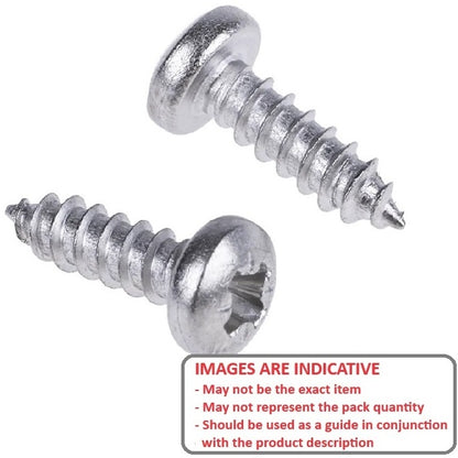 1040616 | SCT0218-010-P-PH-S4 (PK-10) --- Self Tapping Screws - 2.18x9.5 mm - 2 Pan Head - Stainless Steel 304 Similar to A2, 18-8 HRB80 Screw