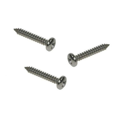 Self Tapping Screws - 4.76x25.4 mm - 10 or 3/16 Pan Head - Stainless Steel 316 Similar to A4, 18-10 