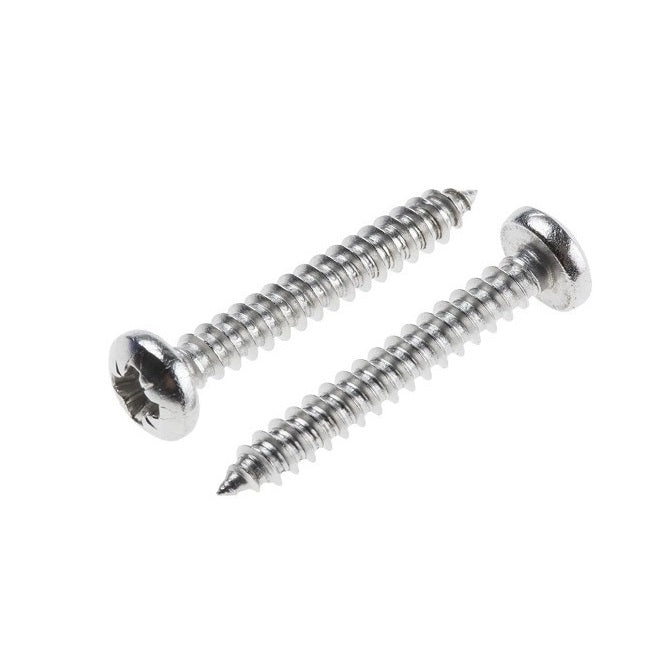 Self Tapping Screws - 6.35x88.9 mm - 14  Pan Head - Stainless Steel 316 Similar to A4, 18-10 