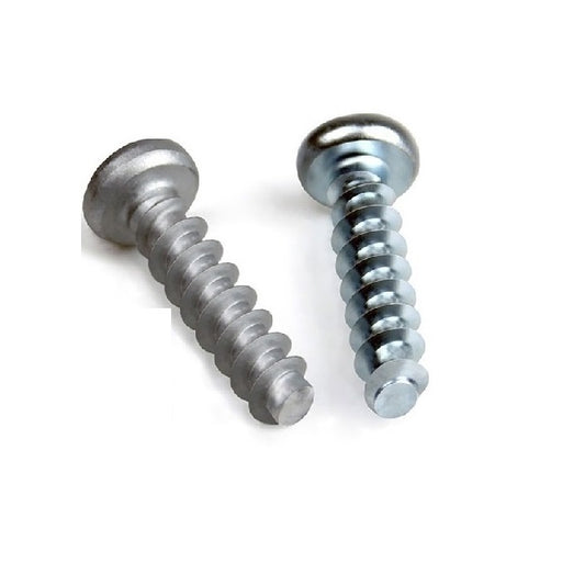 Self Tapping Screws - 4x8 mm - - Hard or Soft Plastics - Zinc Plated and Waxed
