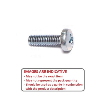 1060977 | SC050M-008-P-PH-CZ (PK-10) --- Pan Head Screws - M5 - 5x0.8mm - 8 mm - Zinc Plated Steel Phillips Screw